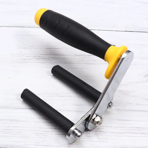 Angle Adjustable Gypsum Board Lifter With Solid Anti Slip Grip Heavy Duty Drywall Carry Tool For Sheetrock And Ceramic Tile Tough alloy handle and textured grip.