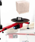 Heavy Duty Electric Pallet Stretch Film Dispenser Shrink Wrap Holder With Auxiliary Turntable for fast packaging tasks.