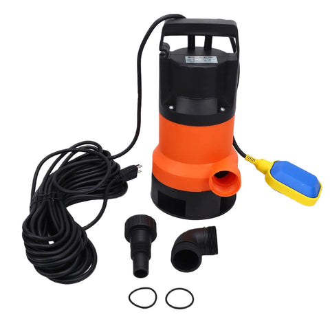 Automatic Submersible Utility Pump With Auto Shutoff Float Switch Blasts Through 1000W Loads For Stress Free Basement Flooding And Quick Yard Drainage Heavy Duty Set It Forget It Workhorse with float switch and accessories.