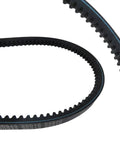 Close-up of 12X728 4L Tooth HA Drive Belt Replacement For Rear Tine Tiller Cultivators And Versa Tiller Engines, showing toothed design.