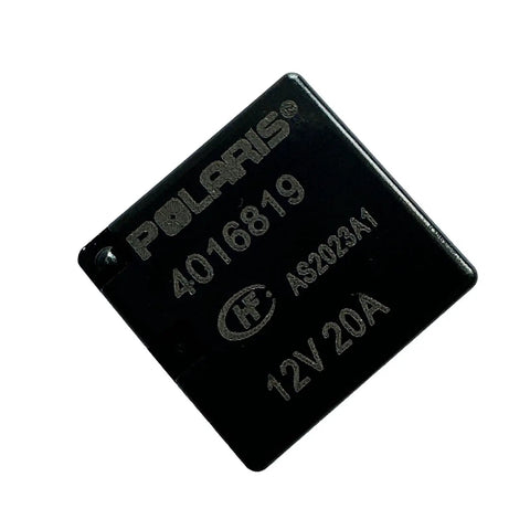 Two Pack 4016819 12V DC 20A Ultra Micro ISO Automotive Relay black casing close-up
