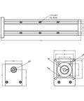 SFU12/16 Linear Motion Slide Table With Three Pitch Screw Options For Custom Single Or Multi Axis Platforms, Quick Nema 17 Or Nema 23 Motor Mounts, Integrated Ballscrew And Rail System For Smooth Precise Motion dimension drawing