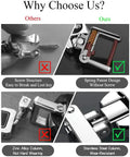 Comparison of screw structure vs spring design in keychains, highlighting durability in Mercedes Benz Car Tire Valve Caps And Key Chain Set.