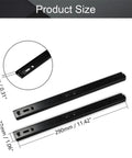 Diagram showing 12 Inch Cold Rolled Steel Drawer Slides Beefy Two Fold Ball Bearing Track Rails Two Section Heavy Duty Runners 27mm Wide