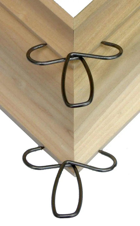 Spring Loaded Pliers And 13 Miter Clamps Set With Lifetime Guarantee Made In USA, clamp range 0 to 2 inches, on wood joint