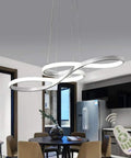 Dimmable LED Acrylic Chandelier For Dining Room With Remote Control 3000K To 6500K Color Temperature 60W Dope Half Flush Ceiling Lamp Adjustable Brightness And Color Modern Pendant Light For Living Room And Bedroom in modern dining area