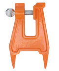 Portable Compact 5.1 Inch Chain Filing Vise With Dual Lock System for Chainsaw Sharpening, iron alloy construction, front view.