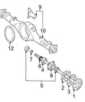 Diagram showing assembly of rear axle bearing inner retainer fits Toyota 4Runner 1984 2002 Tacoma 1995 2004 Tundra 2000 2006 Pickup 1979 1995 and T100 1993 1998 for smooth quiet operation and reduced friction and pro grade reliability.