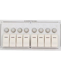 8 Gang Marine Switch Panel With Overload Protector And Red LED in white plastic casing for boat electrical control