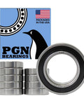 10 Pack 6008-2RS Lubricated Chrome Steel Sealed Ball Bearings 40x68x15mm shown with packaging