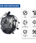 Beefed Up Front Wheel Hub Bearing Assembly 515086 Fits 2001 To 2007 Chevy Avalanche Silverado and GMC trucks with features