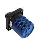 Three Position 3 Phase Manual Rotary Transfer Switch For RV Boat Truck Motorhome Choose Shore Off Gen Power Sources 120 240 Volt AC 30 Amp With Twelve Terminals blue 12-terminal switch