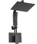 Matte Black Shower Faucet Set With 10 Inch Rainfall Head And Handheld Sprayer High Pressure Bath Kit Built Dang Tough for easy installation.