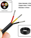 18 AWG 2 Conductor Red Black Hookup Wire 100FT Low Voltage LED Cable Tin Plated Copper Insulated Stranded Wire For DIY Projects Flexible Durable Electrical Wiring cross section and full roll view