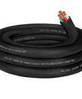 Coiled Beefy 6/4 SOOW Cable 6 AWG 4 Conductor Portable Power Wire 600V For Welder Generator And Outdoor Use Water And Oil Resistant UL Listed 50 Amp Extension Cord