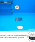2 Pack 4 Inch Mechanical Test Plug End Of Pipe Gripper Cleanout Cover in pool floor with drain, wing nut, galvanized screw