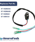 Mercury Mariner Outboard Trim And Tilt Switch Replacement 87 18286A43 with connectors displayed on white background