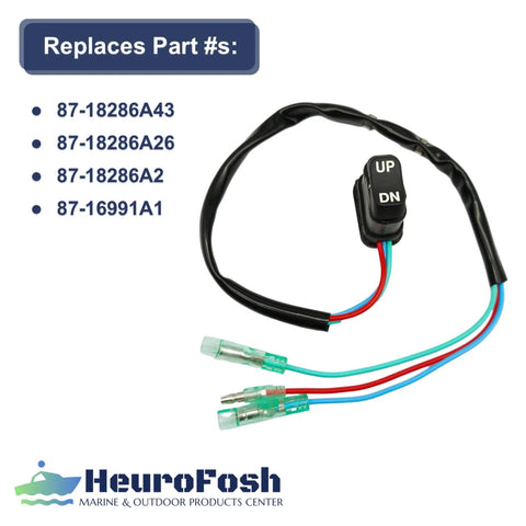 Mercury Mariner Outboard Trim And Tilt Switch Replacement 87 18286A43 with connectors displayed on white background