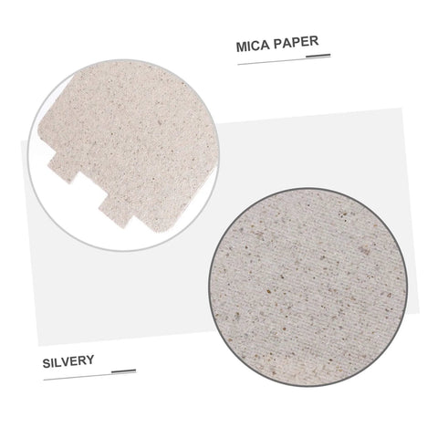 Close-up of mica sheet texture from 2 Sets Mica Sheet For Microwave Oven Replacement Heat Insulation Accessory Waveguide Mica Plate For Home Appliances 14 Piece Set Boosts Efficiency And Safety.