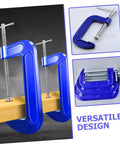 Beefy Heavy Duty 4 Inch G Clamps For Woodworking, Metal Tabletop Mount Clamp With Thickened Steel Frame, Quick Release