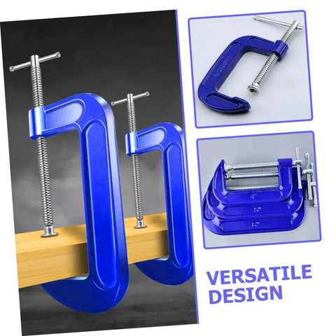 Beefy Heavy Duty 4 Inch G Clamps For Woodworking, Metal Tabletop Mount Clamp With Thickened Steel Frame, Quick Release