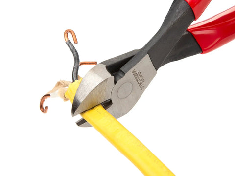 Diagonal cutting pliers from Six Piece Pliers Set With Groove Joint Slip Joint Long Nose Diagonal Cutting And Lineman Pliers For DIY And Professional Work Heavy Duty Build Comfortable Grip And Ready To Tackle Any Wire Or Metal Task cutting yellow wire