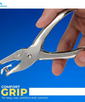 Two Pack Handy Single Hole Puncher For Paper One Quarter Inch Hole Size Durable Metal Construction Handheld Punch Tool With Easy Grip Silver Finish