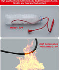 Flexible Multimeter Test Lead Kit with CAT III 1000V 10A Safety, showing durability in extreme cold and heat conditions.