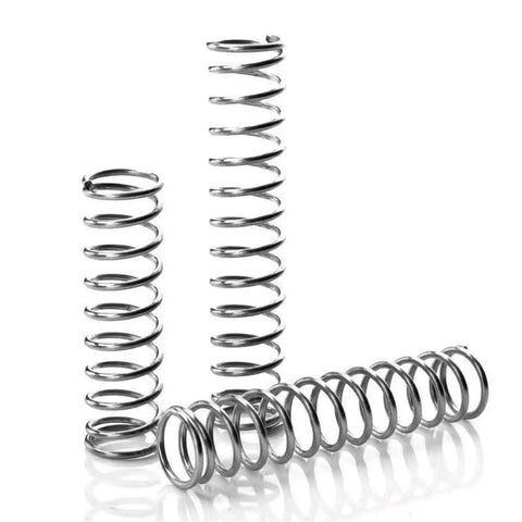 Ten Pack Cylindroid Helical Return Coil Springs 15mm Outer Diameter By 1.0mm Wire Gauge For Heavy Duty Industrial Machinery And Precision Engineering Projects display.