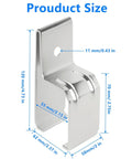 Heavy Duty Box Rail Hanger Bracket For Exterior Barn Doors Rail Mount Hardware With Included Bolts Silver 4 Pack