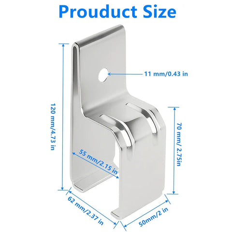 Heavy Duty Box Rail Hanger Bracket For Exterior Barn Doors Rail Mount Hardware With Included Bolts Silver 4 Pack