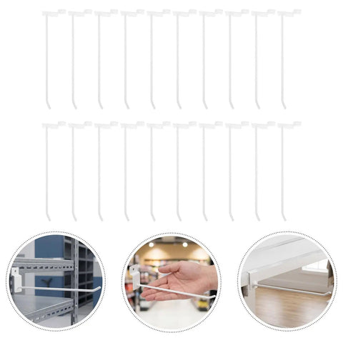 Heavy Duty Slatwall Hooks For Garage Storage Set Of 20 Pieces Iron Hooks With 4mm Rod Thickness And 7.48 Inch Rod Length