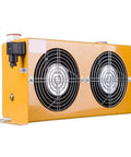 60 L/min Aluminum Hydraulic Oil Cooler Plate Heat Exchanger for Small Hydraulic Stations 24V Air Cooler with 2 MPa, side view