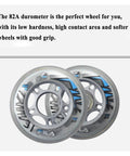 Inline Skate Replacement Wheels 72Mm 76Mm 82A For Indoor Outdoor Use With Bearings High Performance Roller Skate Wheels Beefed Up Stable Ride And Shock Absorption, showing two wheels with visible bearings.