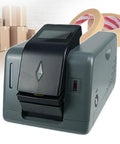 Electric Water Activated Tape Dispenser Heavy Duty Kraft Paper Tape Cutter With Button And Sensor Control For Packages, close-up view.