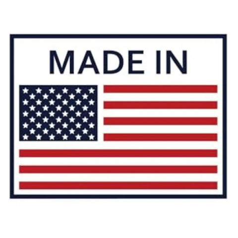 Label reading 'Made in USA' with American flag, linked to Handy Steel Protractor With Dual Graduation Scales For Bevel Setting.