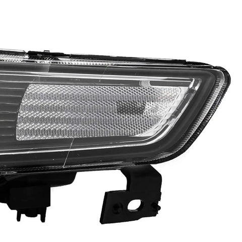 Close-up of Headlights Assembly With Black Housing Replacement For Acura TSX 2004 2005 Halogen Bulbs AC2518106 AC2519106