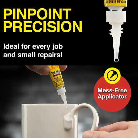 Applying Clear Instant Bonding Glue With Precision Tip For Wood Metal Plastic And Ceramics 12 Pack 2 Gram Tubes Fast Dry Cyanoacrylate Adhesive