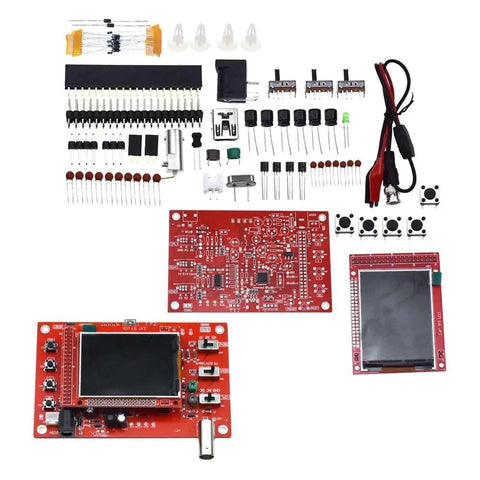 DIY 2.4 Inch TFT Digital Oscilloscope Kit With DIY Parts Probes Handheld Pocket Sized SMD Electronics Learning Set 138 Component Kit layout