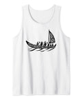 Outrigger Canoe Hawaiian Tank Top For Dudes With Polynesian Tribal Art Style Tee Perfect For Beach Days Fishing Trips Surf Sessions And Island Vibes Lightweight Summer Shirt