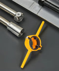Manual Pipe Threader Tool Kit With Dies And Adjustable Wrench For Home Plumbing Easy Operation DIY Friendly Sturdy ABS Construction Water Pipe Threading Set For Repairs, orange ABS die