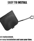 Front Right Bumper Tow Hook Cover Towing Eye Cap For Volkswagen Jetta 2015 2018 Replacement Black Easy Install Direct Fit OEM Style