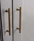 Vintage Retro Antique Brass Zinc Alloy Cabinet Handles 6 Pack With 5 Inch Center To Center Mounting Holes Includes Screws Durable
