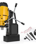 Heavy Duty Portable Magnetic Drill Press For Steel Plate Hole Cutting And Core Drilling. Compact Electric Mag Drill with accessories.