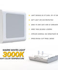 Plug In LED Night Light With Auto Dusk To Dawn Sensor And Stepless Brightness Adjustment From 0 To 15 Lumens Warm White Glow
