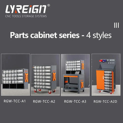 Upgrade Your Workshop Gang Setup With This Straight Up Solid Rolling Tool Cart Featuring Industrial Plastic Drawers A Perforated Pegboard Backer Custom Diy Compartments For Screws And Portable Document Pouches Built For Peace Of Mind - Parts cabinet series with 4 styles.