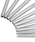 Close-up of Dual Direction Swage Lag Screws With Left And Right Hand Threads For 1/8 Inch Wire Rope In T316 Stainless Steel