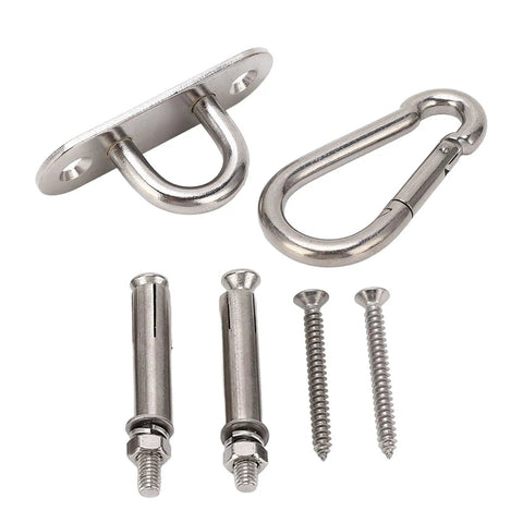 Heavy Duty Stainless Steel Ceiling Hooks Set For Swing Suspension And Hammock Chairs U Type Fixing Hooks 304 Stainless Steel Hardware
