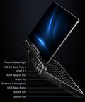 Pocket Sized Handheld Laptop Boosted By A Slick Seven Inch Display Running Windows 11 Home showing ports and features