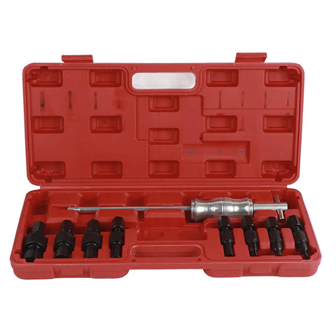 Sick 9 Piece Blind Hole Bearing Puller Kit Extracts Stubborn Bearings Fast With Hammer Action Internal Extractor Tool For 8 To 32 Mm Collets in red case